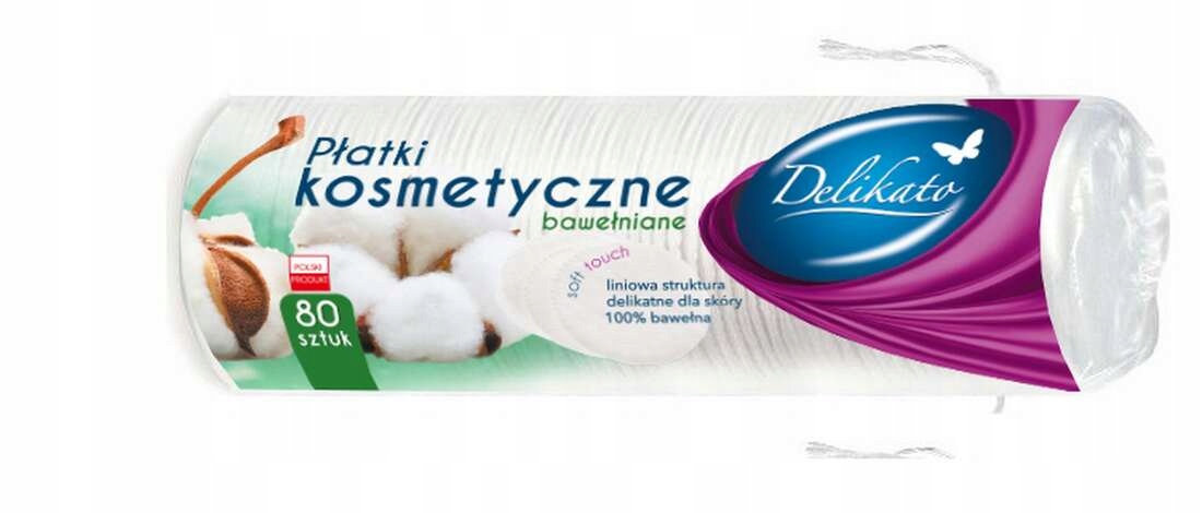 

Delikato, Płatki kosmetyczne, 80 sztuk