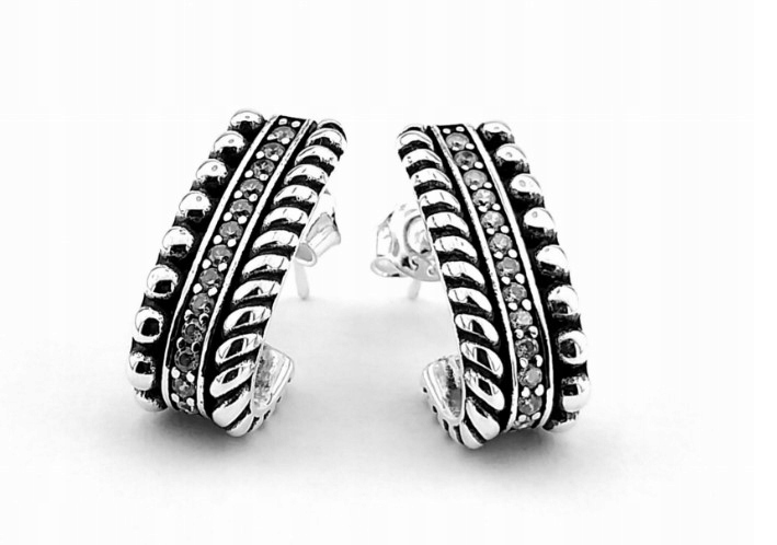 Stříbrné náušnice Ag 925 s zirkony SG-293-KS-S