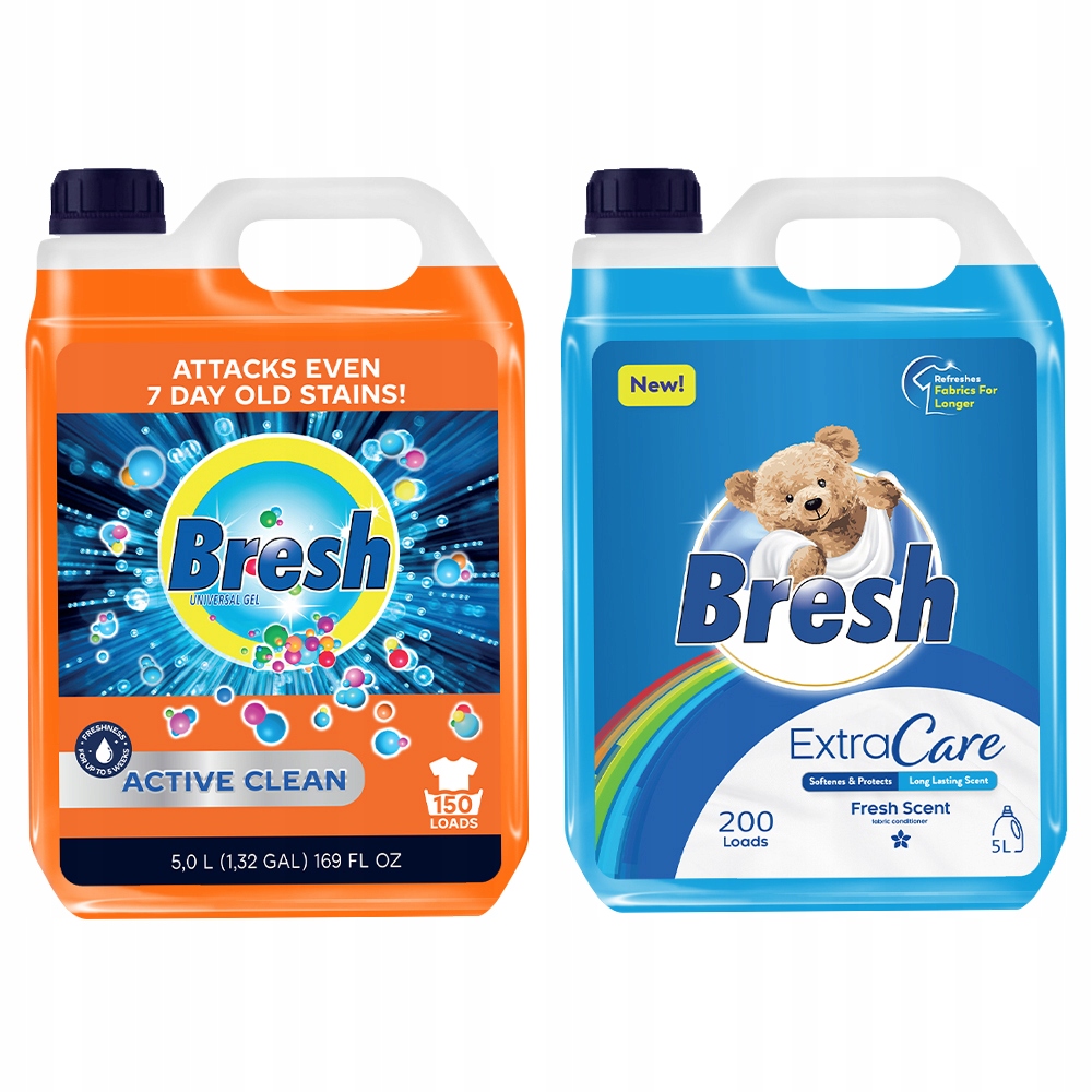 Levně Bresh univerzální tekutý gel na praní 5 l tekutá aviváž 5 l – 350 praní