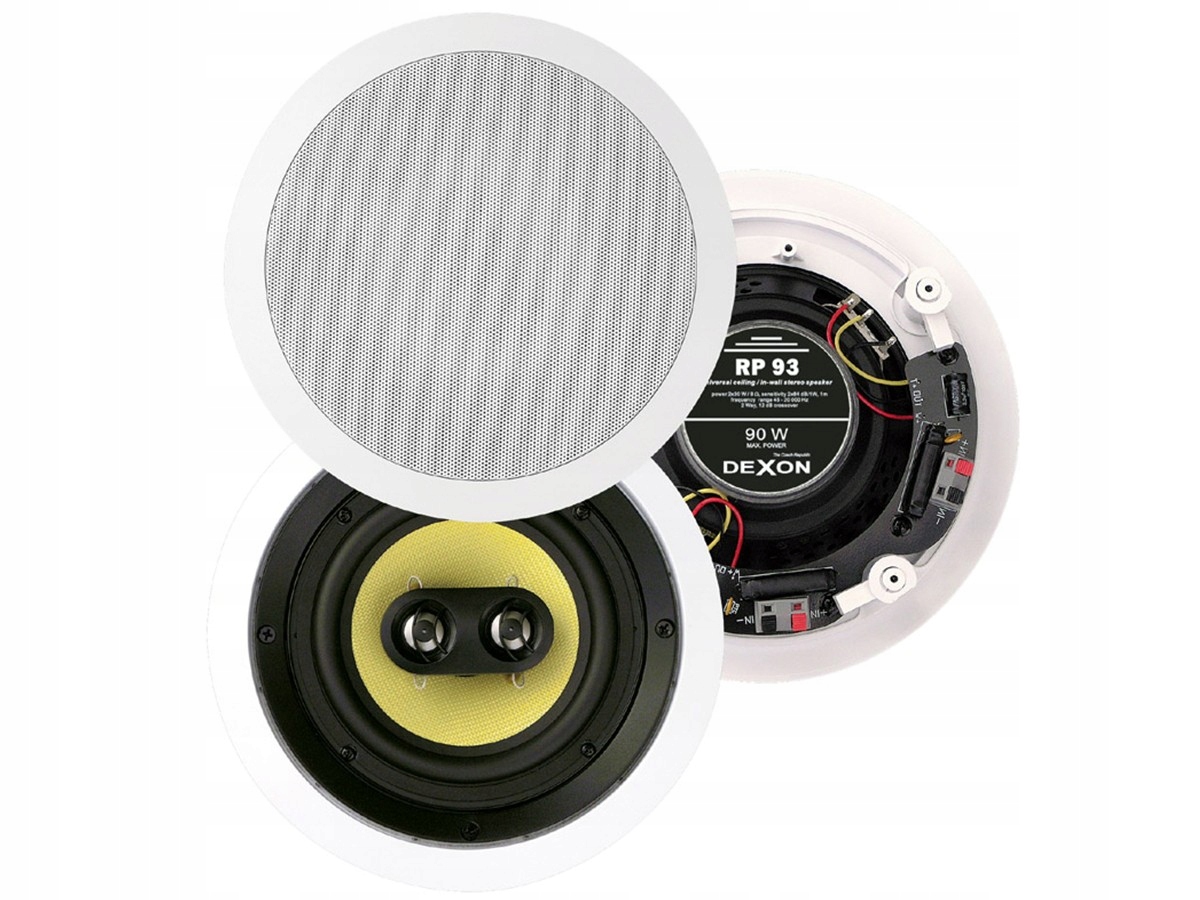 

Dexon Rp 93 Głośnik sufitowy stereo 2 x 8 ohm