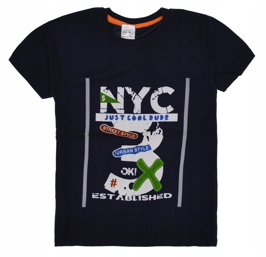 

T-shirt bluzka Koszulka dziecięca Nyc ciemny 98