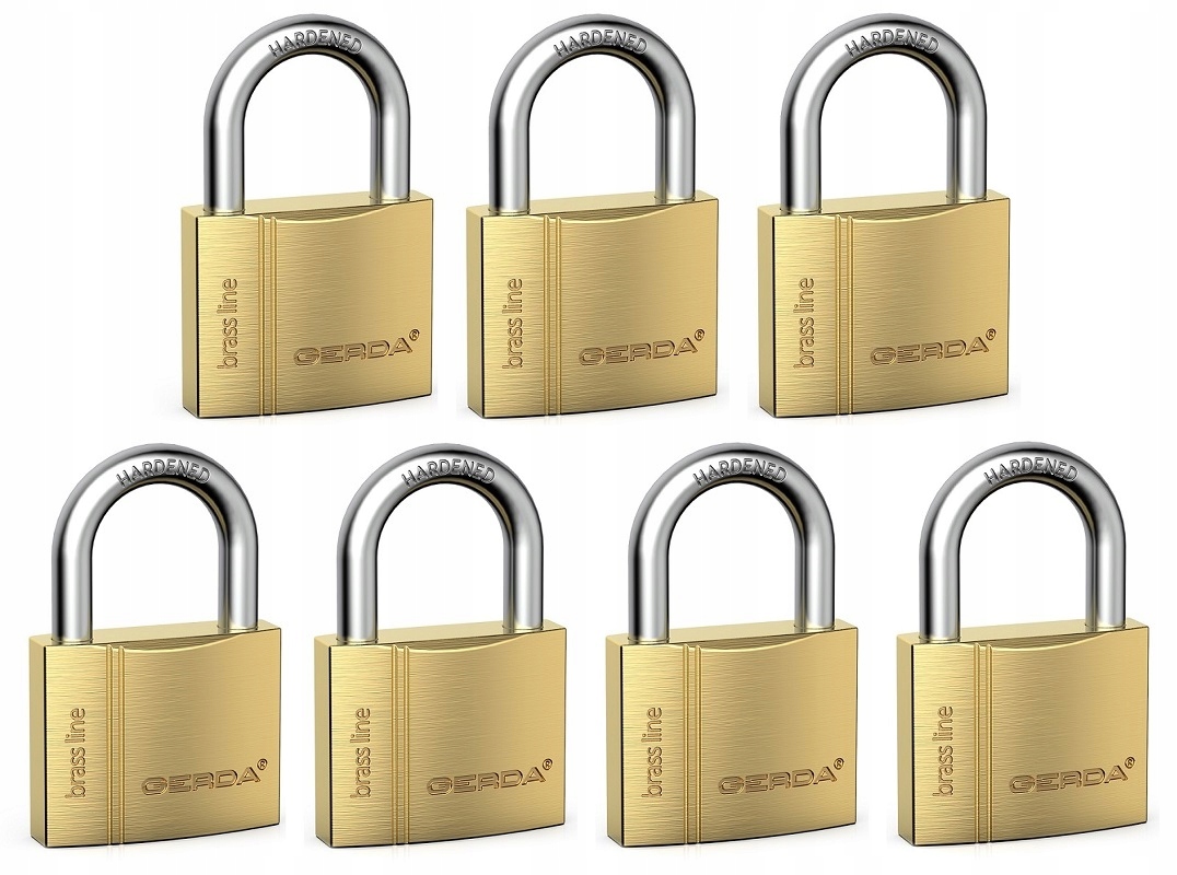 

Gerda Brass Line 7 Kłódki System Jednego Klucza 50