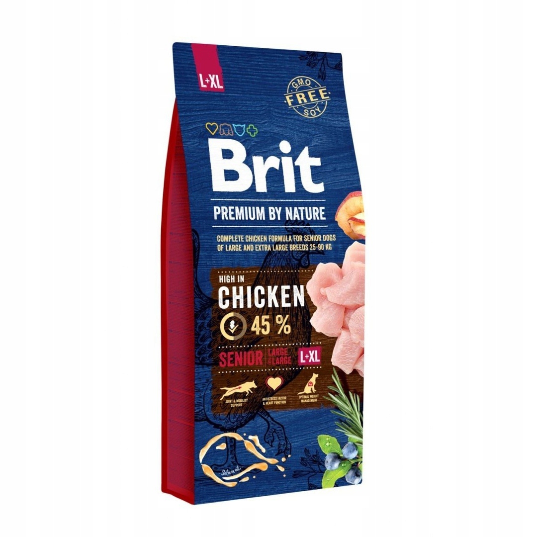 Brit Premium By Nature Senior L/XL 15KG Krmivo Pro Starší Velké Psy