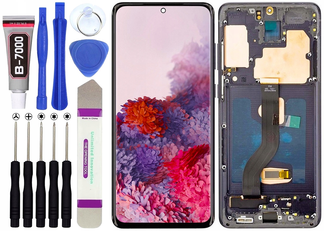 Oled displej pro Samsung Galaxy S20 Plus 4G 5G G985F G986F LCD Rámeček