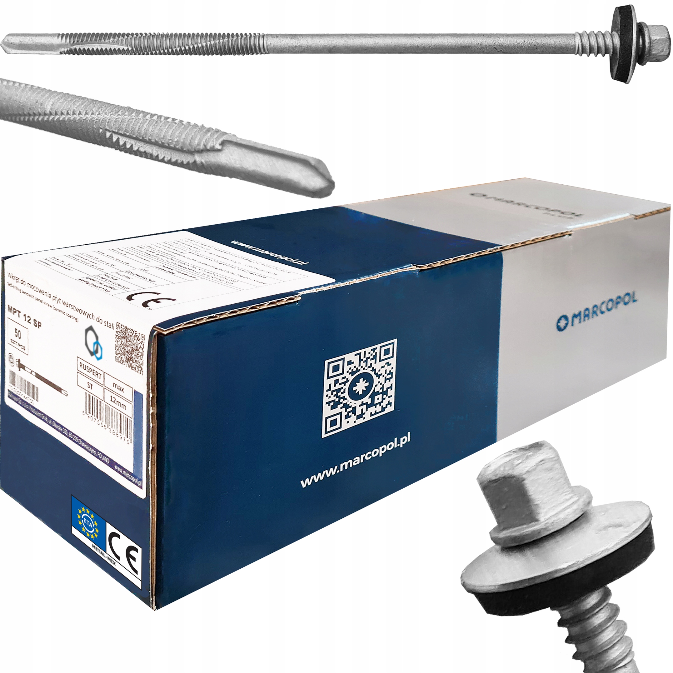 Šrouby Do Vrstvených Desek Pro Samovrtné Oceli Mpt 12 mm 5,5 x 175 mm 50kusů