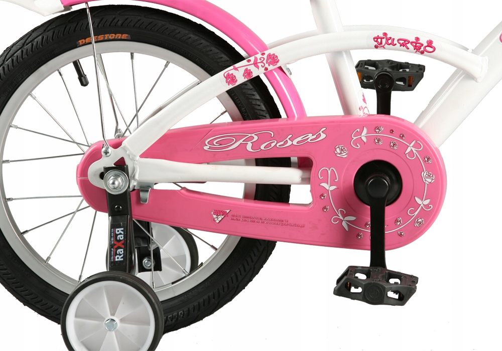 Polski Rower dziecięcy 16 cali TURBO ROSES Wzrost 100-115 cm