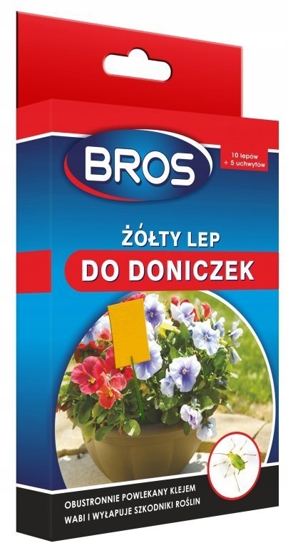 

Lep na Szkodniki do Doniczek Żółty 10szt Bros