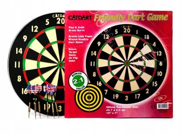 Tarcza do Darta Tactic Catdart 45,7 cm 6 Metalowych Rzutek Steeltip