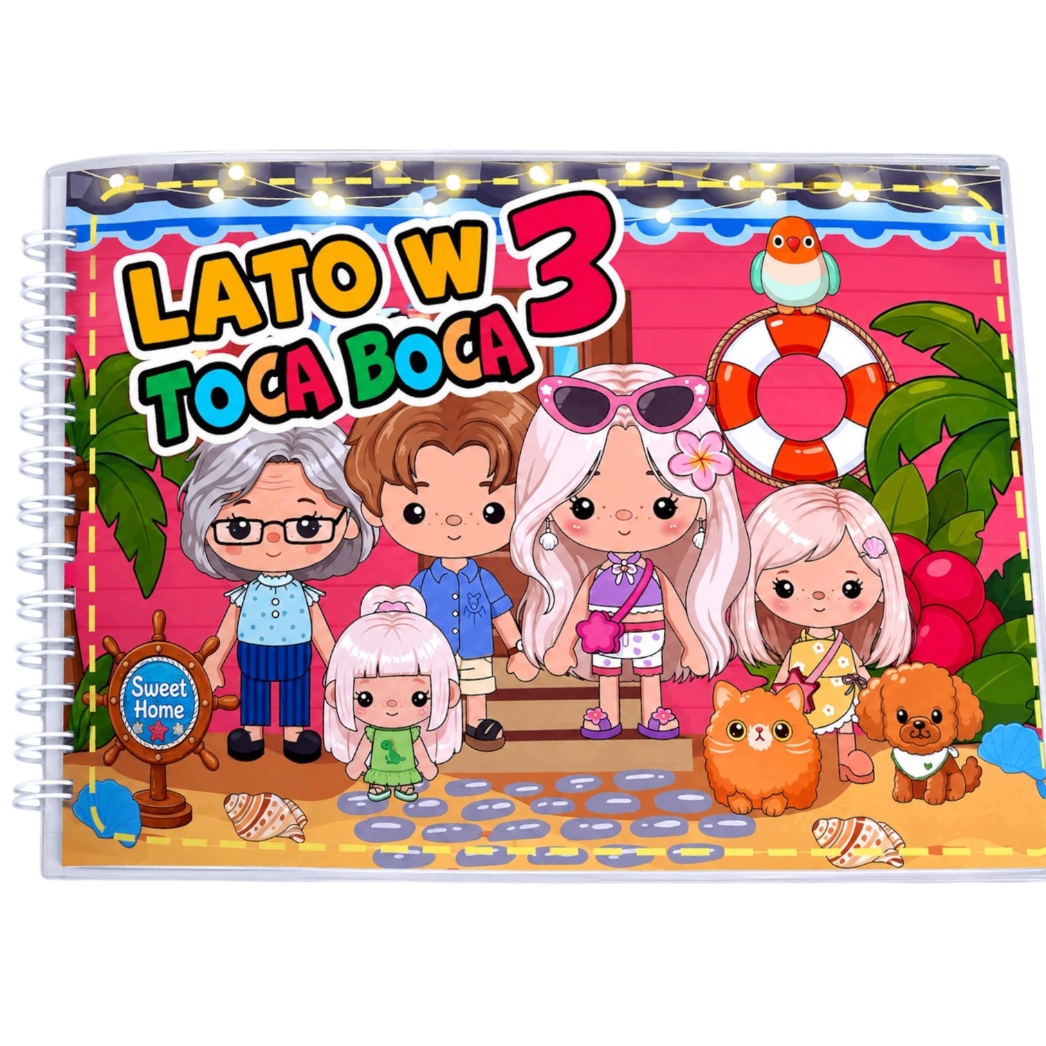12 stran Léto v Toca Boca, kniha na suchý zip, album formátu A4