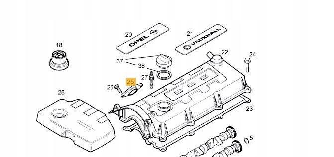 USZCZELKA POKRYWY KPL OPEL MERIVA A 1 7 CDTI DTI Engine Type Diesel