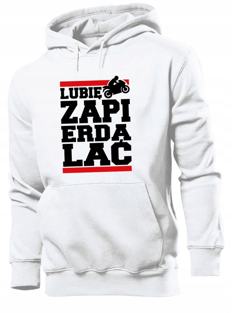 

Bluza Biała Motor Lubię Zapierdalać S