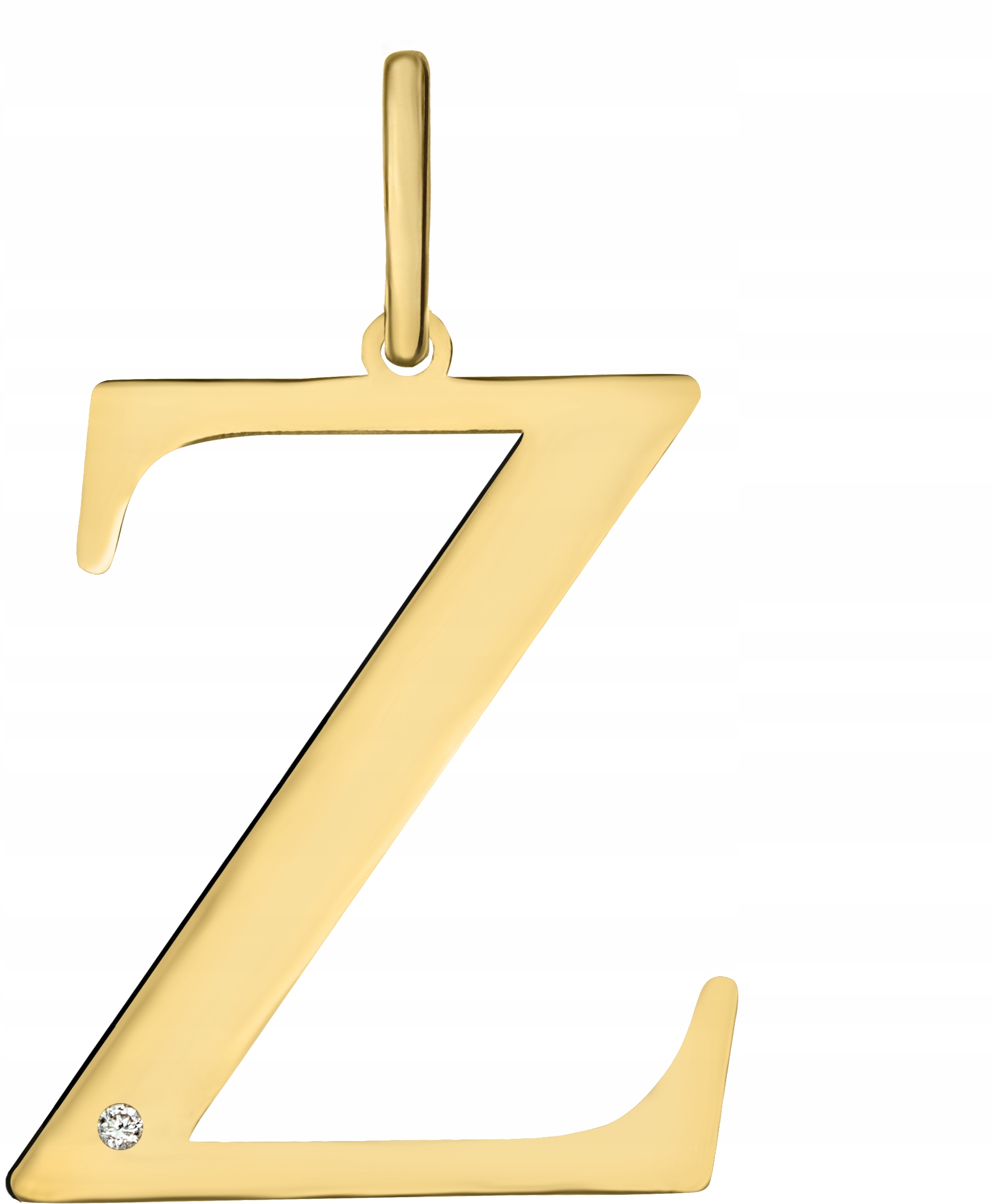 

Złota Zawieszka Duża Litera 'z' Z Brylantem Grawer