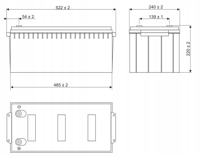 AKUMULATOR BATERIA BEZOBSŁUGOWY EUROPOWER EPS230-12 12V 230AH EPS EPS230 Marka Europower