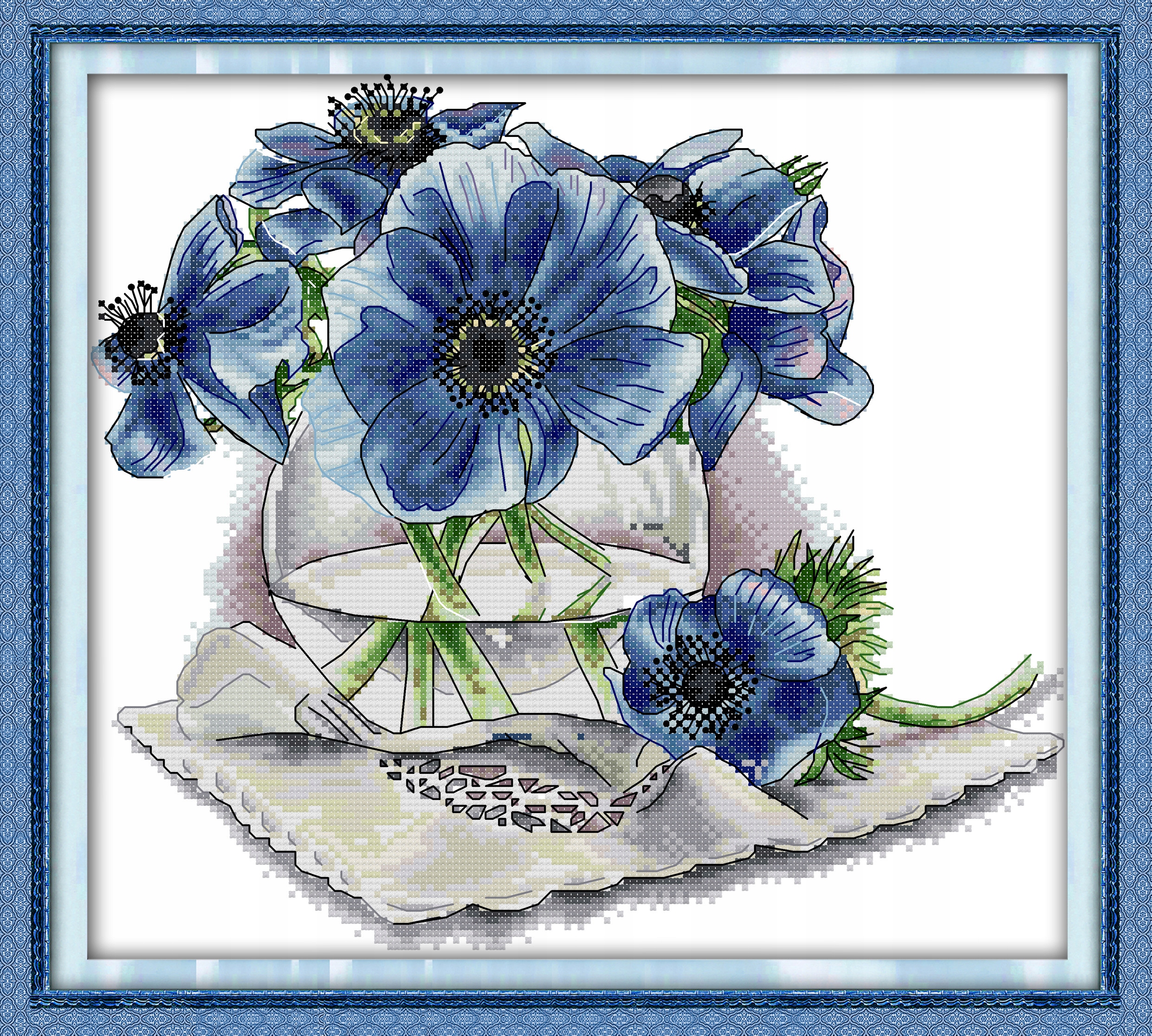 Kanva s potiskem- kanva, mulina, sada