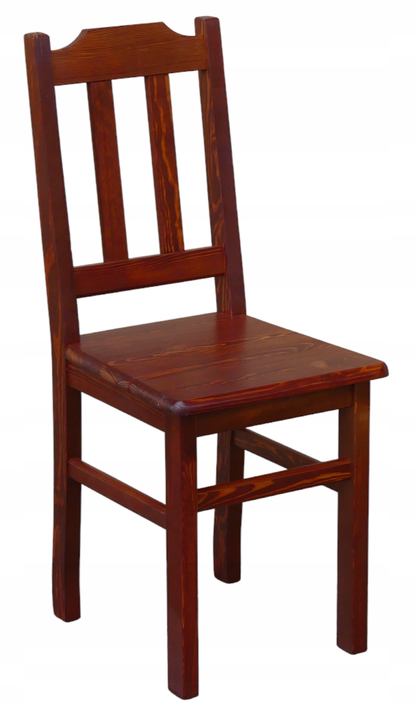 Krzesło Drewniane Sosnowe Wąskie Do Małego Stołu kolor kalwados