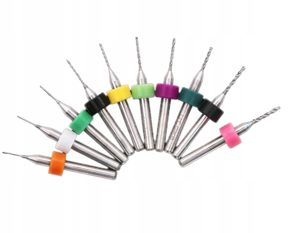 684 Mini wiertła PCB 0,3-1,2mm 10szt wierteł