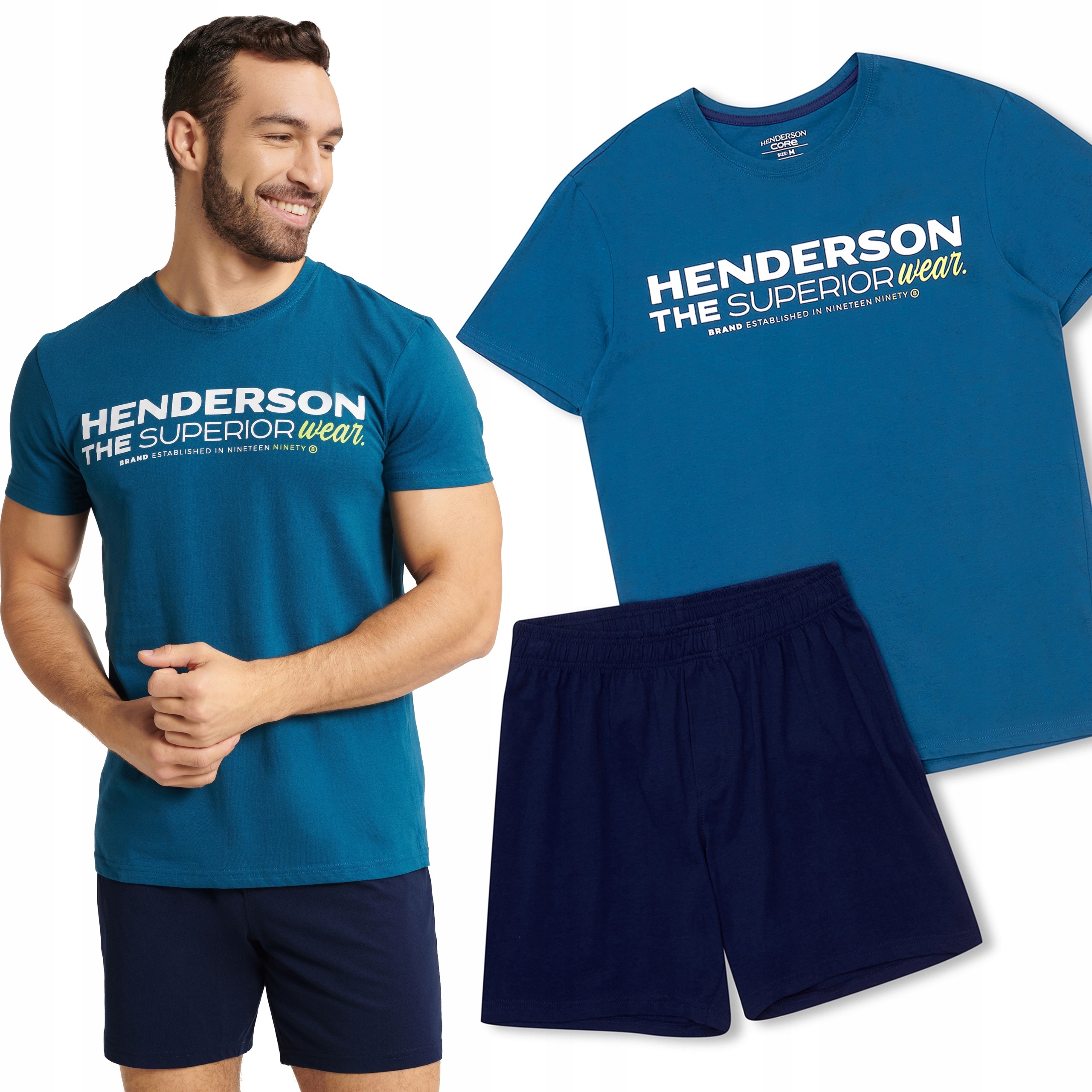 Pánské pyžamo s krátkým rukávem Henderson Bavlna XXL