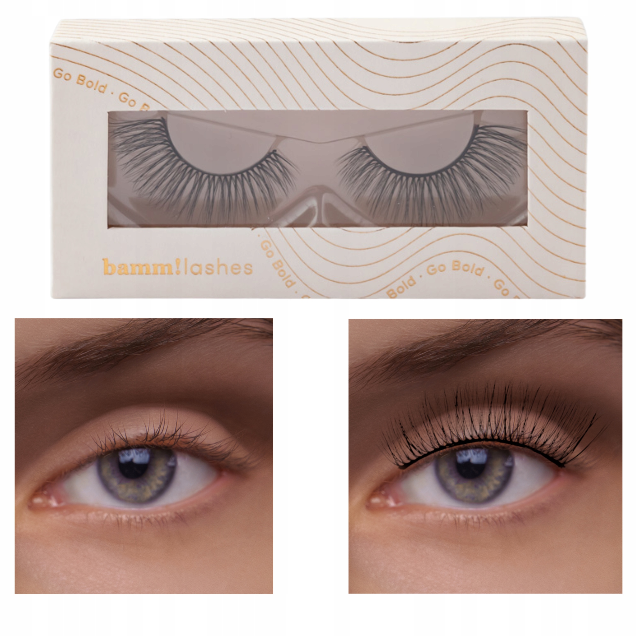 Umělé Řasy vějíř Go Bold Bamm!lashes na pásku pro Opakované Použití