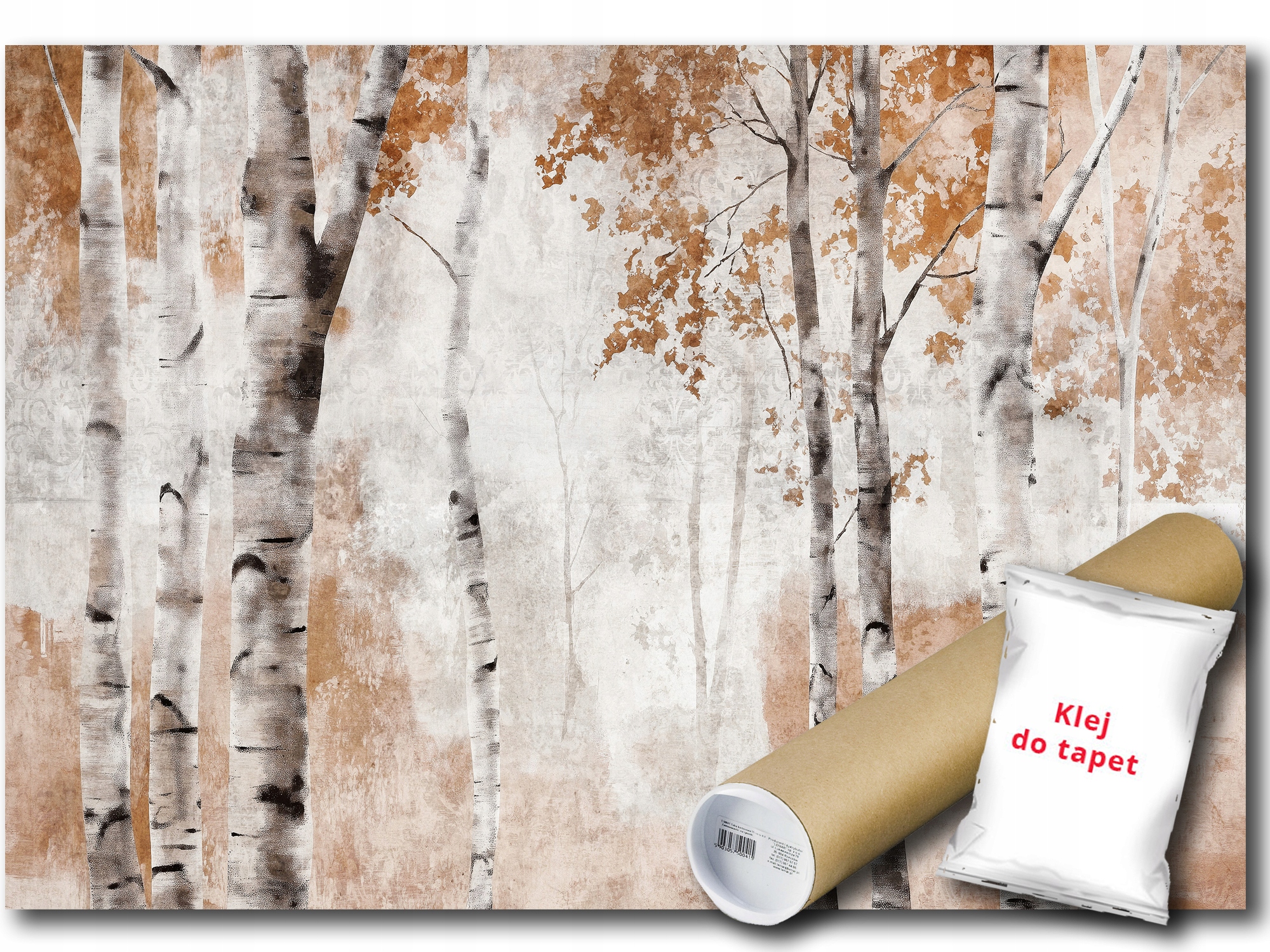 Fototapeta Flizelina Akvarel Stromy Břízy Podzim 350x250 lepidlo bonus