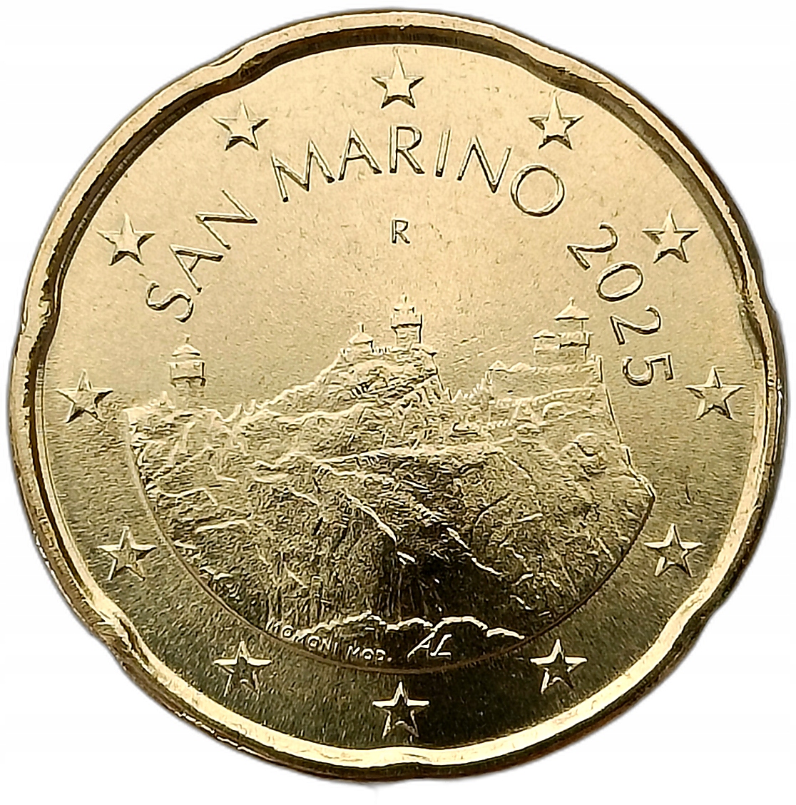 SAN MARINO 20 EURO CENTS 2025 R ZAMEK UNC