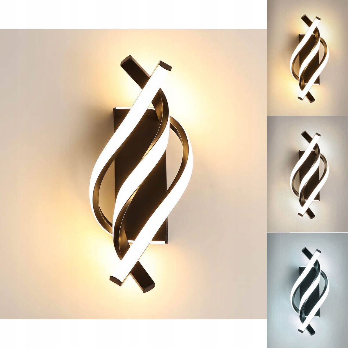 LAMPA ŚCIENNA KINKIET LED WEWNĘTRZNY DO SYPIALNI, SALONU NOWOCZESNA 3 KOLOR
