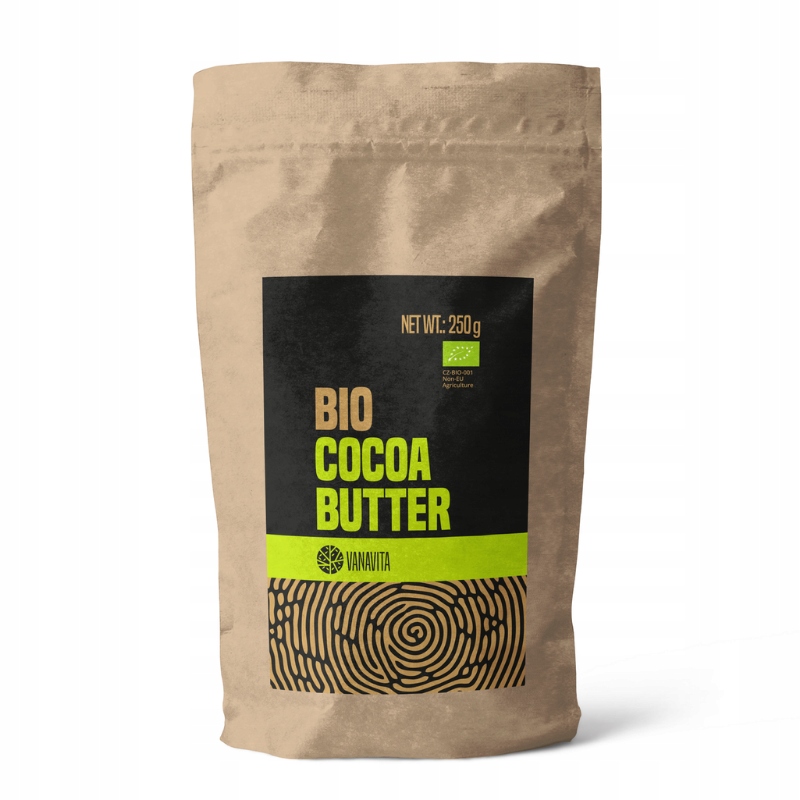 Veganské kakaové máslo VanaVita 250 g bez laktózy, bez cukru, bez lepku