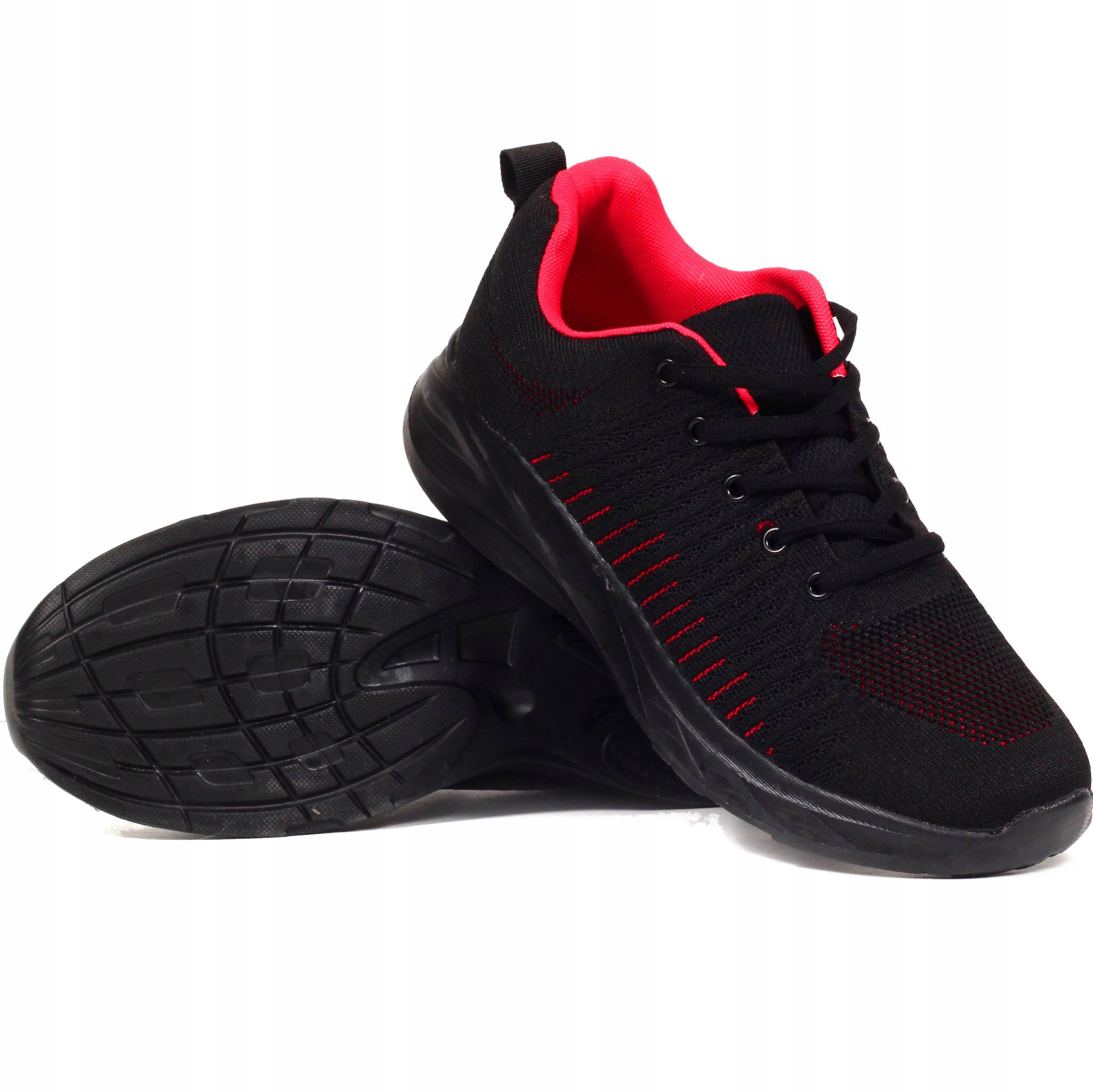 BUTY MĘSKIE ADIDASY SNEAKERSY SPORTOWE LEKKIE Kod producenta BLACK/REDN2561