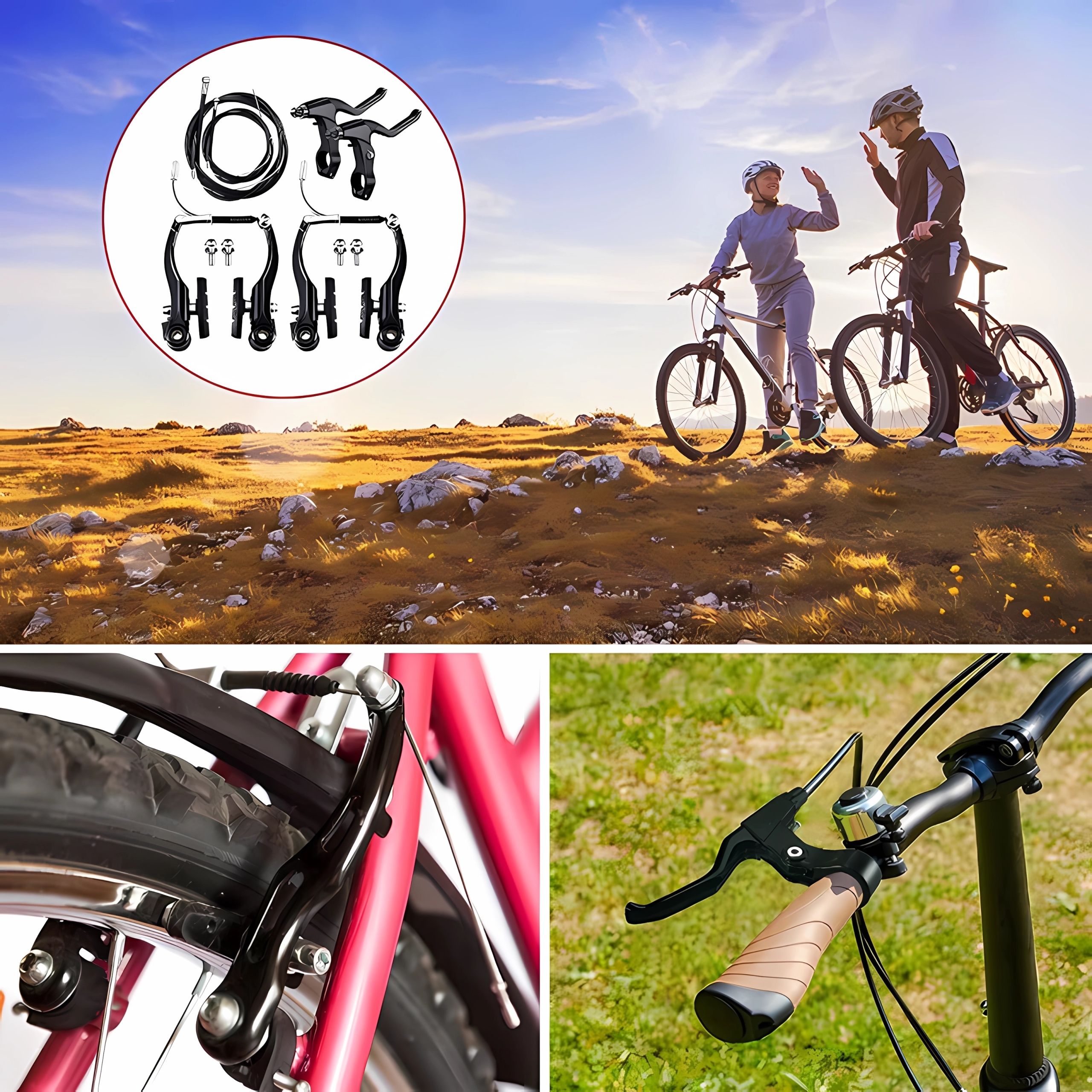 Hamulec V-brake A2Z Czarny przedni i tylny rower MTB Typ roweru MTB