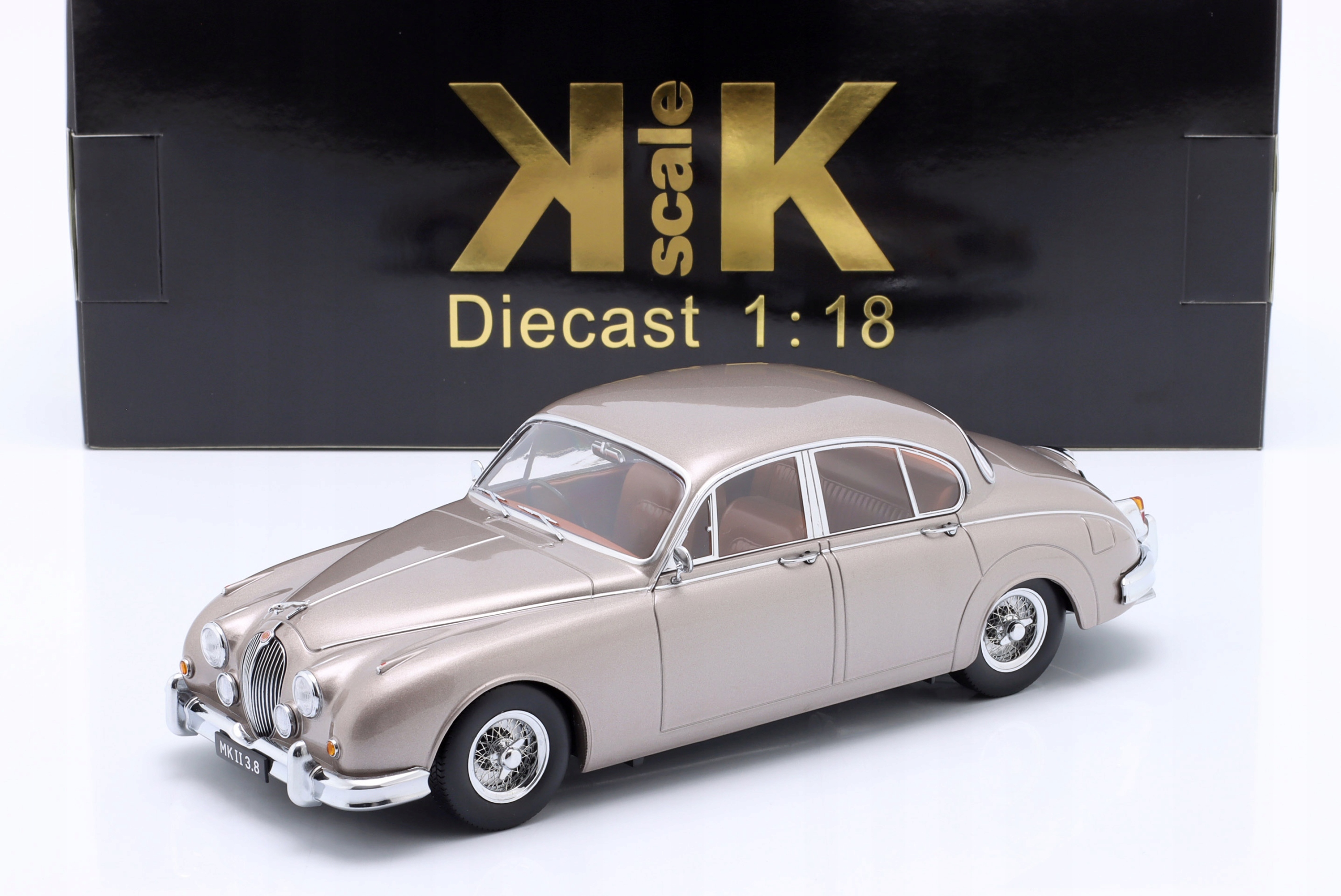 Kk Scale Jaguar Mk II 3.8 Rhd 1959 Pearl Silver 1:18