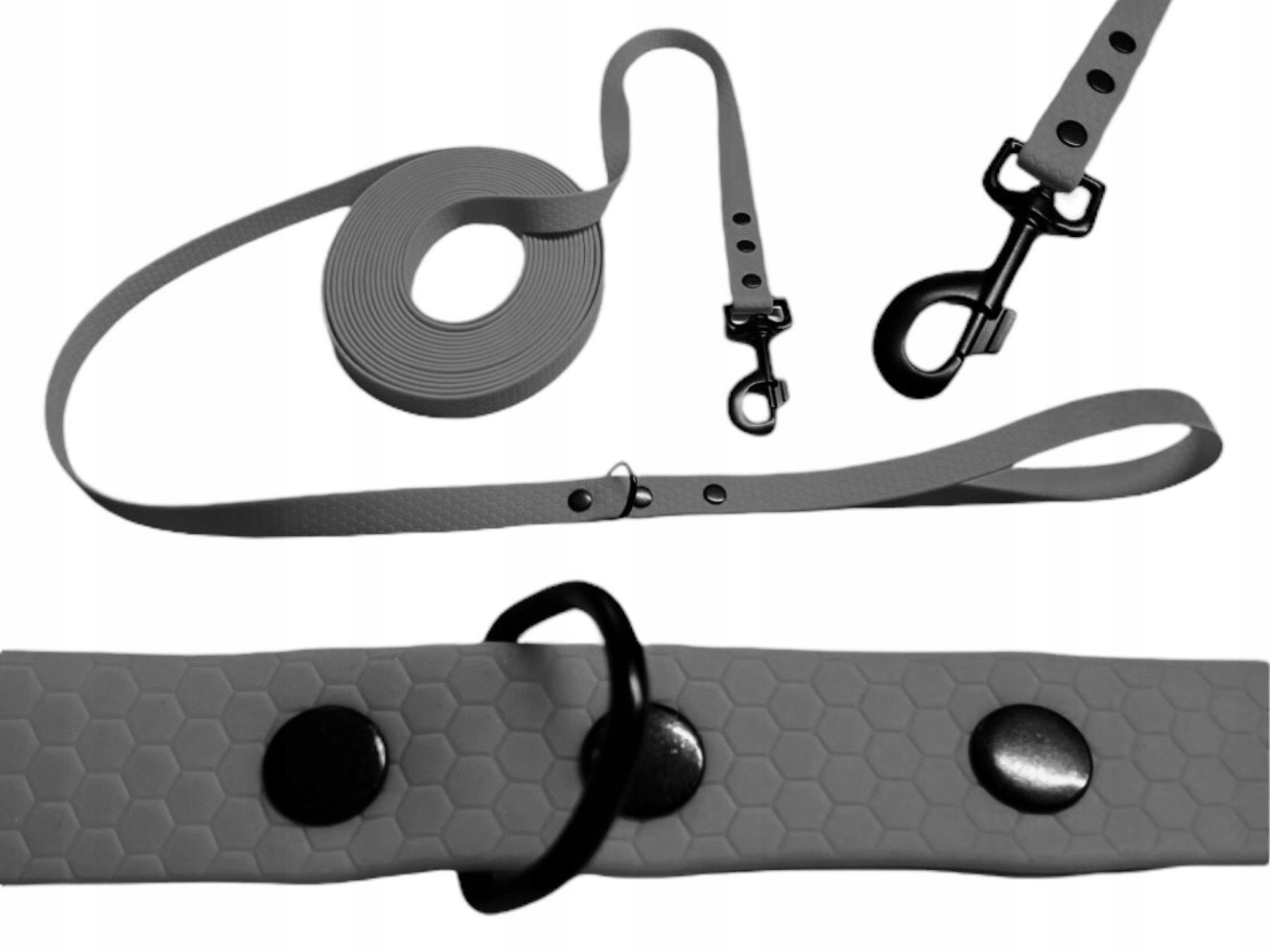 Vodítko Voděodolná Silná treningové vodítko Biothane Pvc 15 m 16 mm šedá