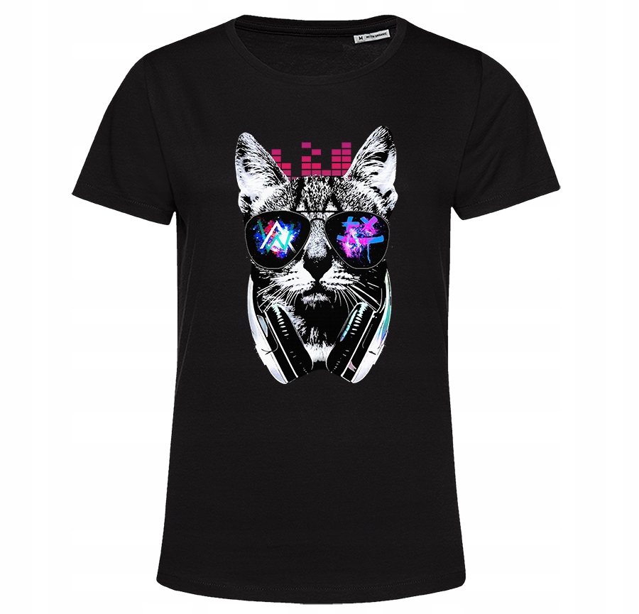 

Koszulka damska Kot Dj Impreza Party Kitten XXL