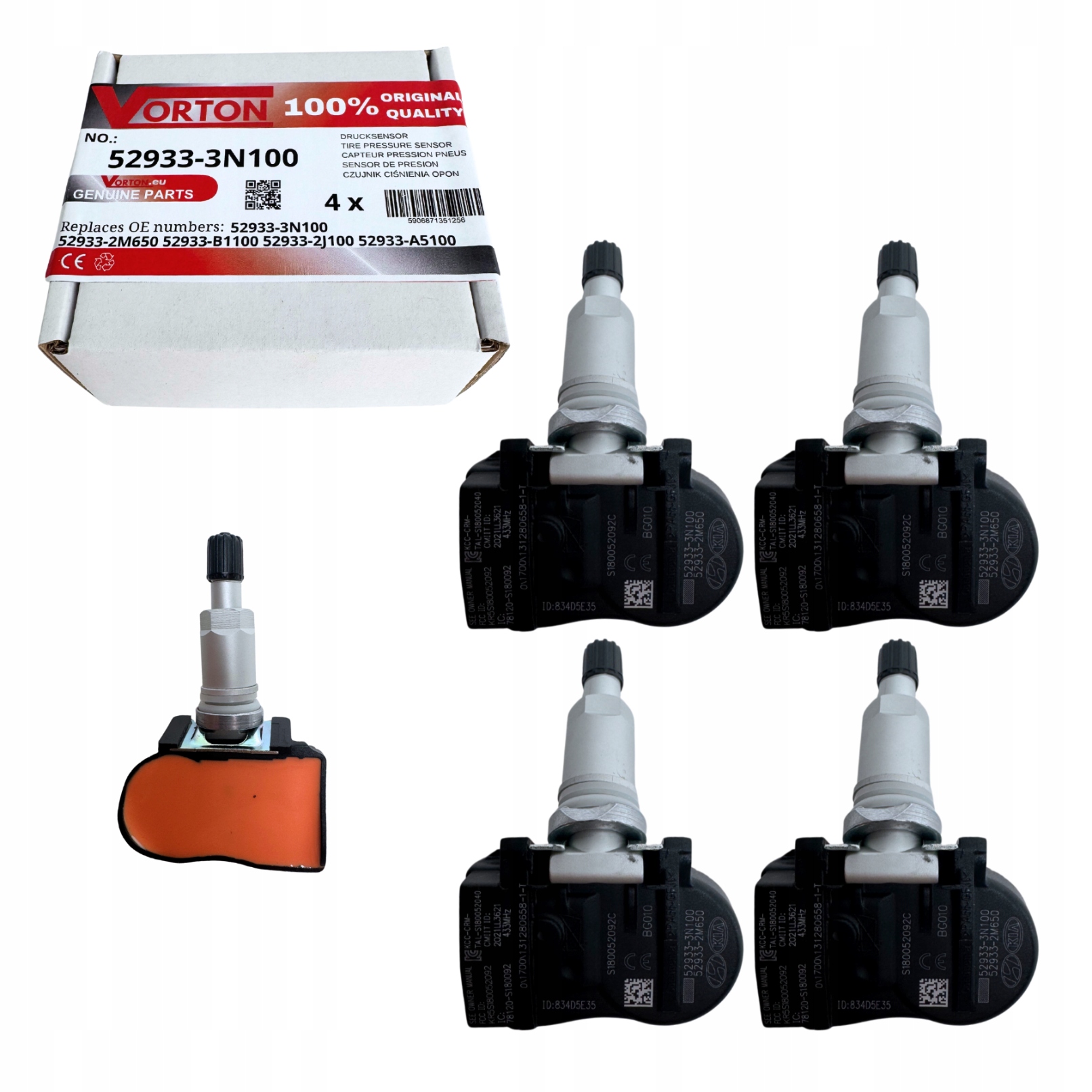 4X Senzor Tpms Snímač Tlaku V Pneumatikách Kia Ceed ProCeed Carens Picanto