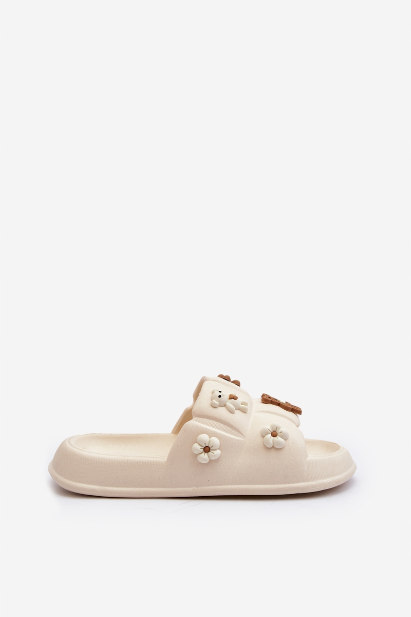 KLAPKI DAMSKIE PIANKOWE LEKKIE Z OZDOBAMI BEŻOWE 38/39 Marka Seastar