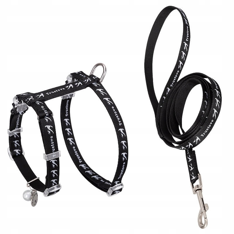 

Czarne szelki guard smycz dla psa miniaturowego