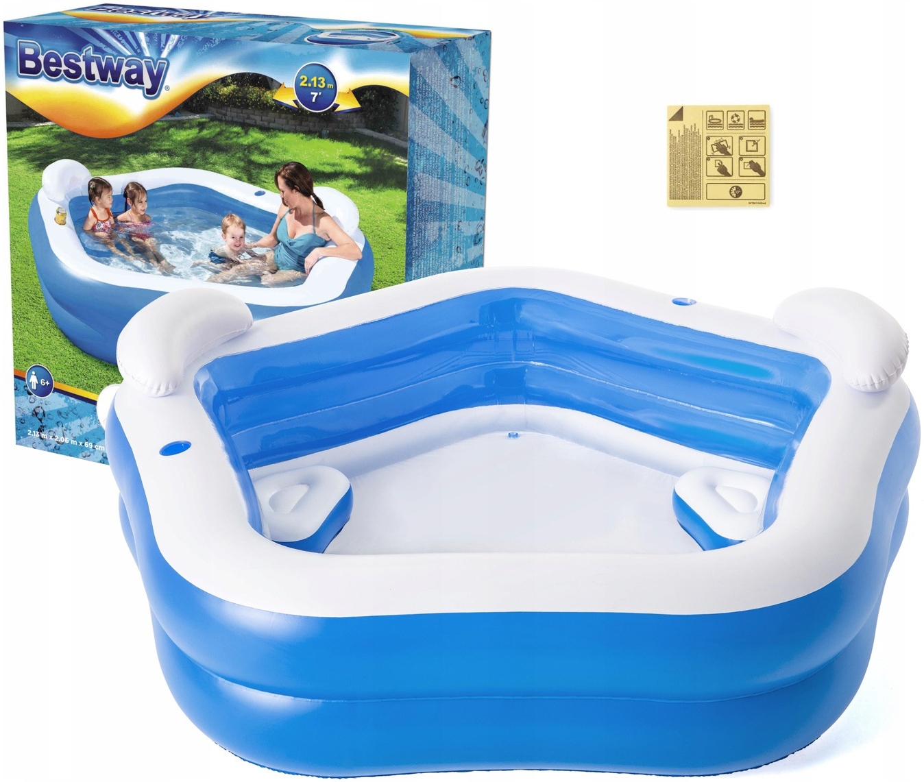 

Bestway Basen Dmuchany Dla Dzieci Ogrodowy 213x206