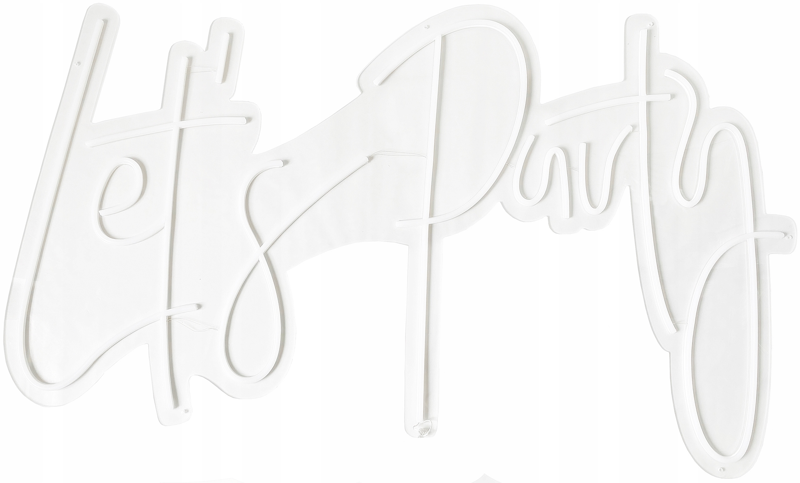 NAPIS LEDOWY LED LET'S PARTY podświetlany 100x56cm Kolor dominujący biały