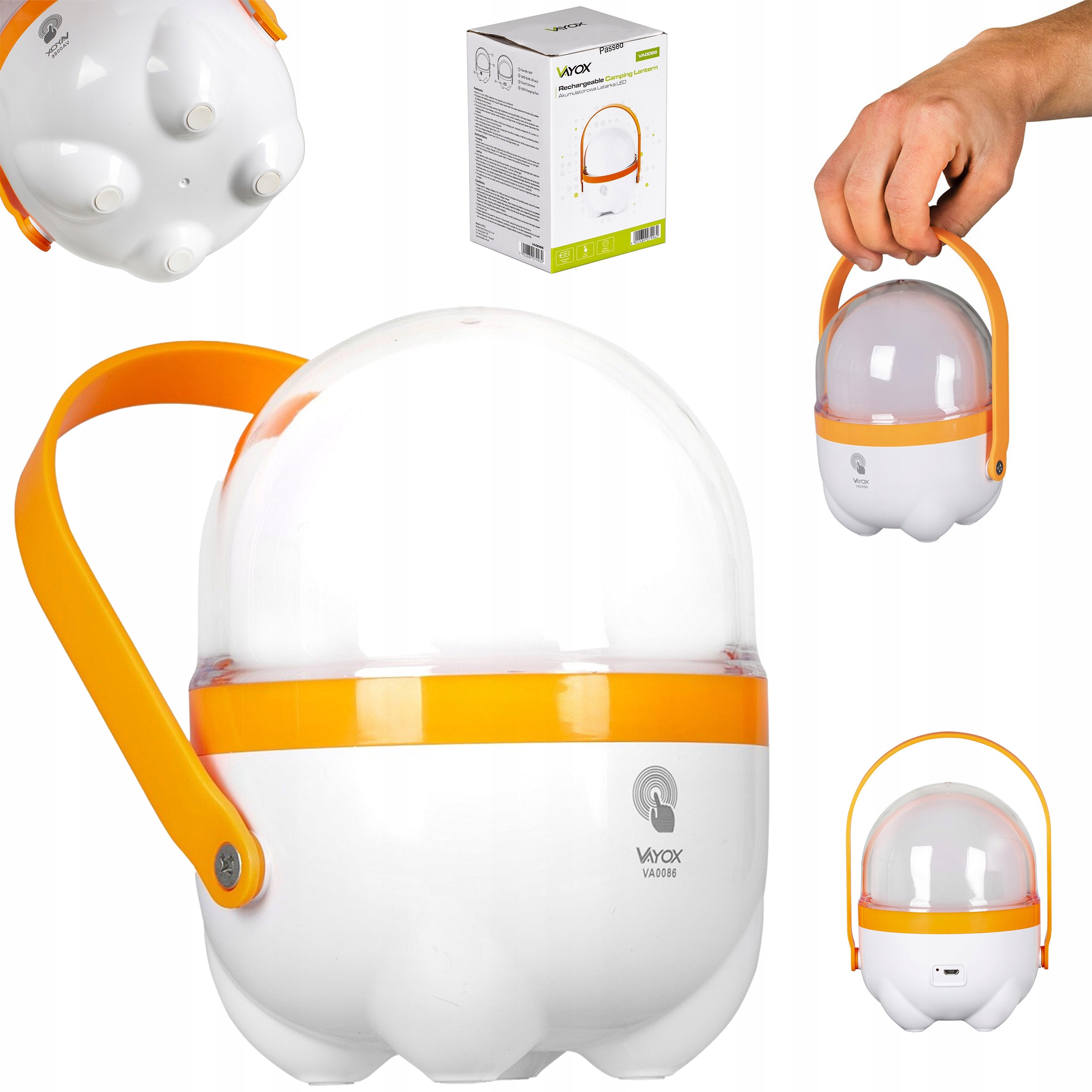 LAMPA KEMPINGOWA AKUMULATOROWA TURYSTYCZNA LATARKA LAMPKA OGRODOWA USB SMD