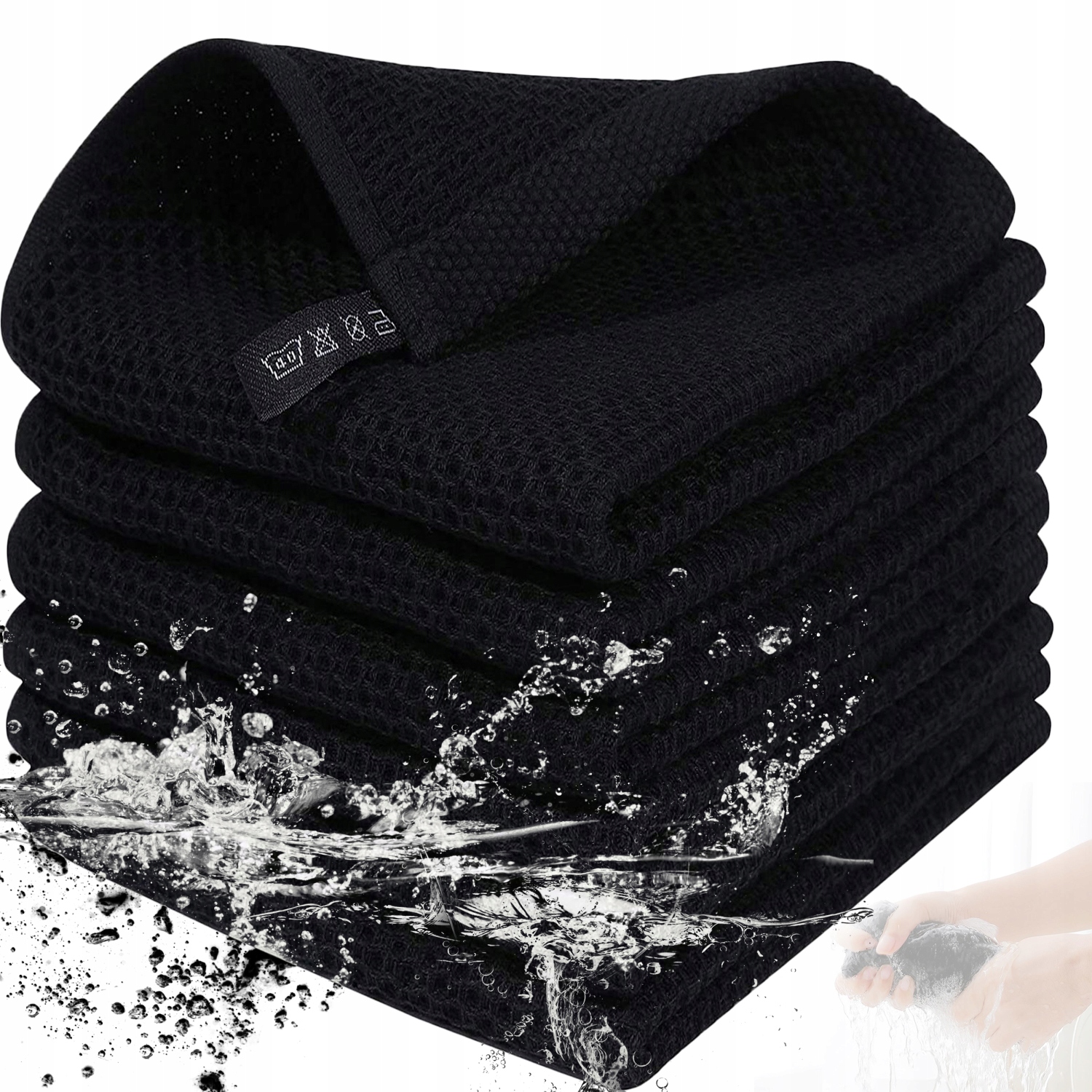 Levně Kuchyňské Utěrky Bavlněné Sada Čisticích Hadříků Měkké S Poutkem 6 Ks 34×34 cm