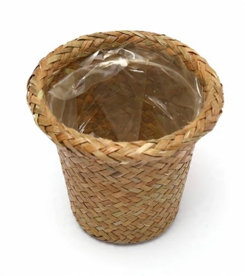 

Doniczka Z Trawy Morskiej Pleciona Naturalna 12CM