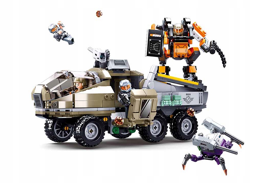 KLOCKI SLUBAN POJAZD WOJSKOWY KOSMICZNY ROBOT Typ klocki konstrukcyjne