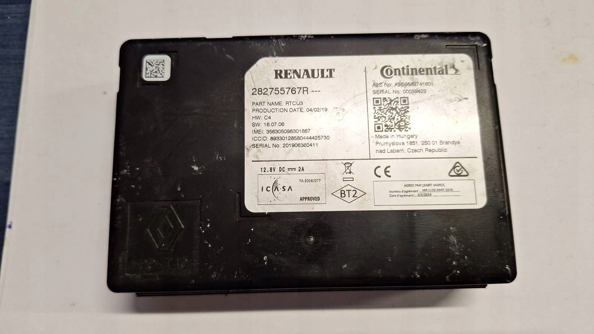 module control unit navigation devices Renault Kadjar 282755767R
