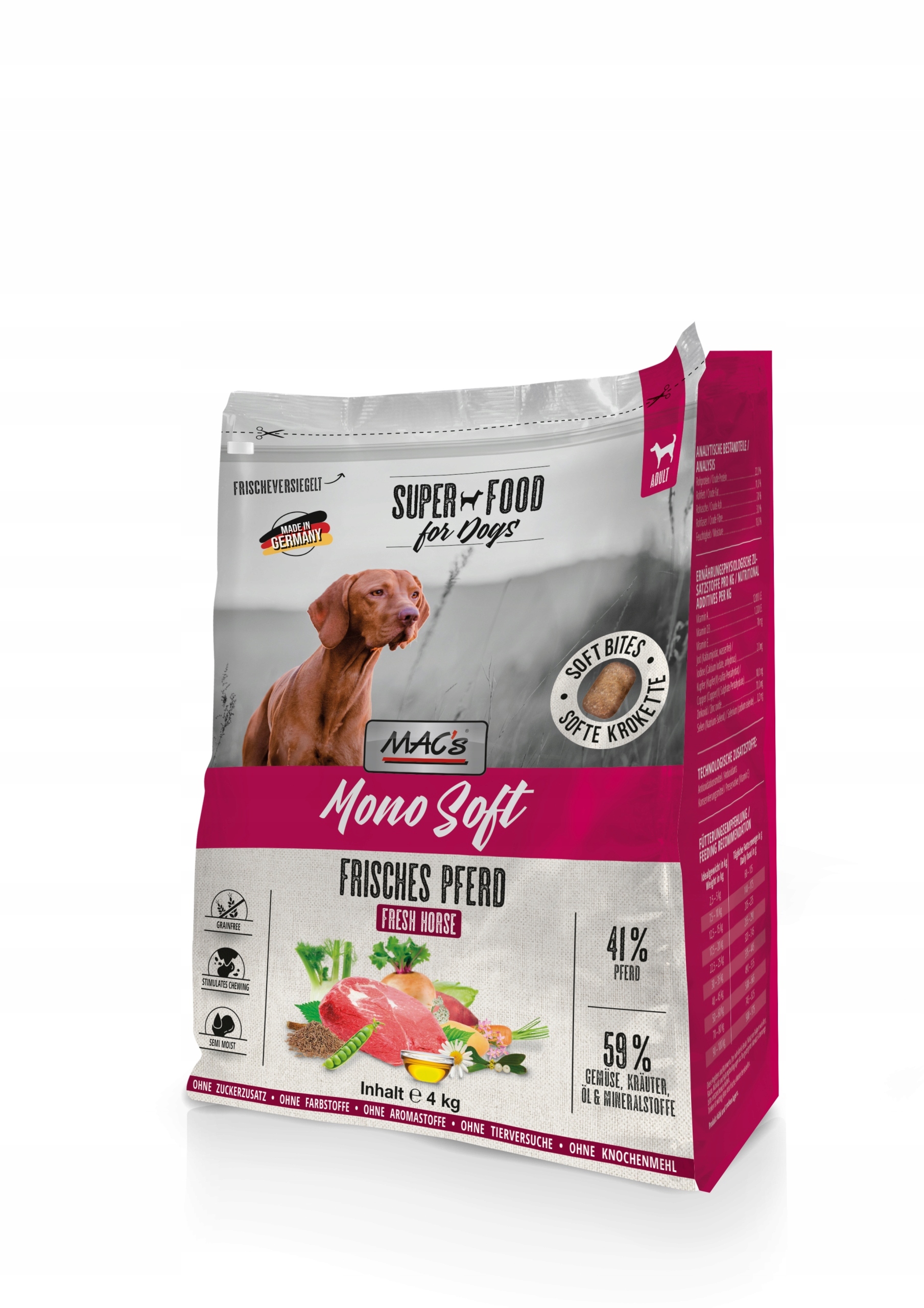 Mac's Dog Soft Pólwilgotna Monobiałkowa Karma Dla Psa Konina 4KG