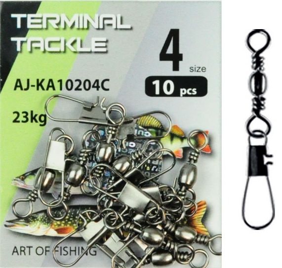 nr 4 Krętlik Baryłkowy Z Agrafką Interlock Jaxon 23kg 10szt