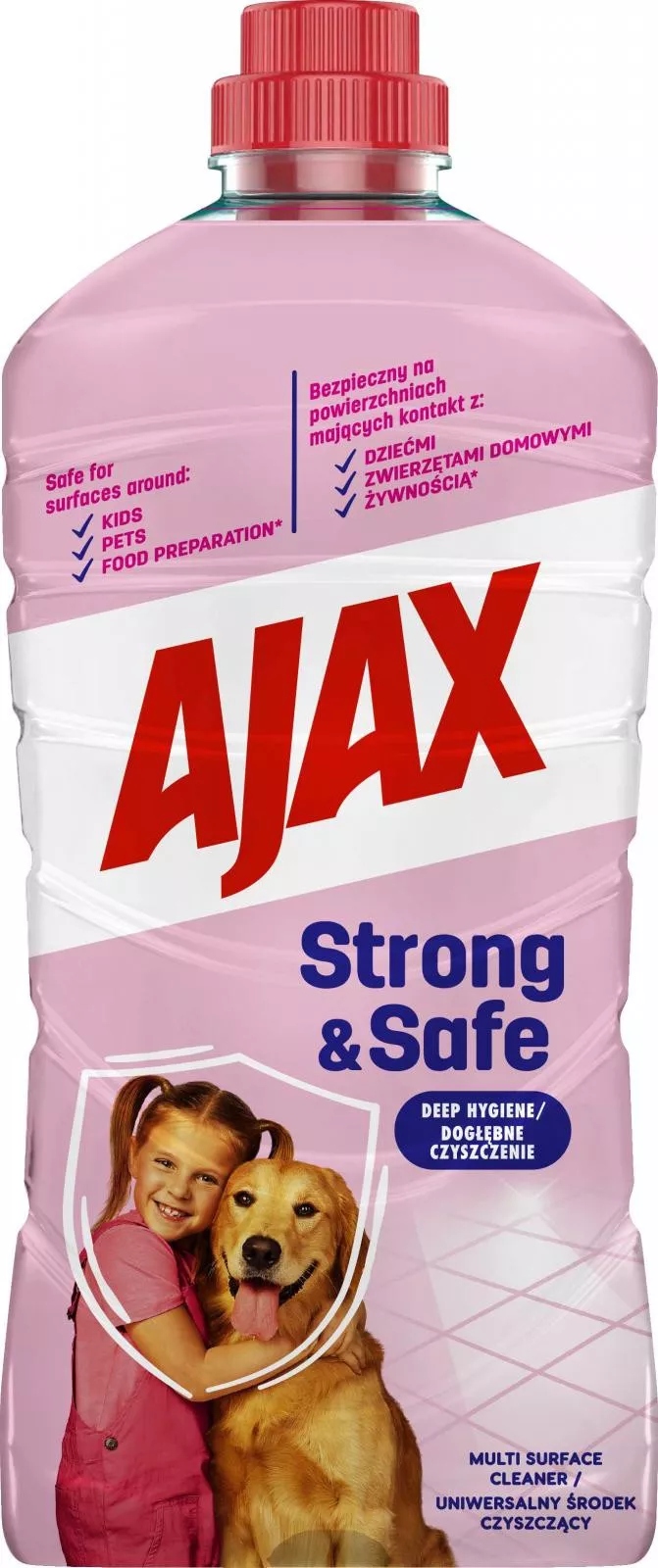 Levně 6X Ajax, univerzální kapalina Strong & Safe, 1000 ml