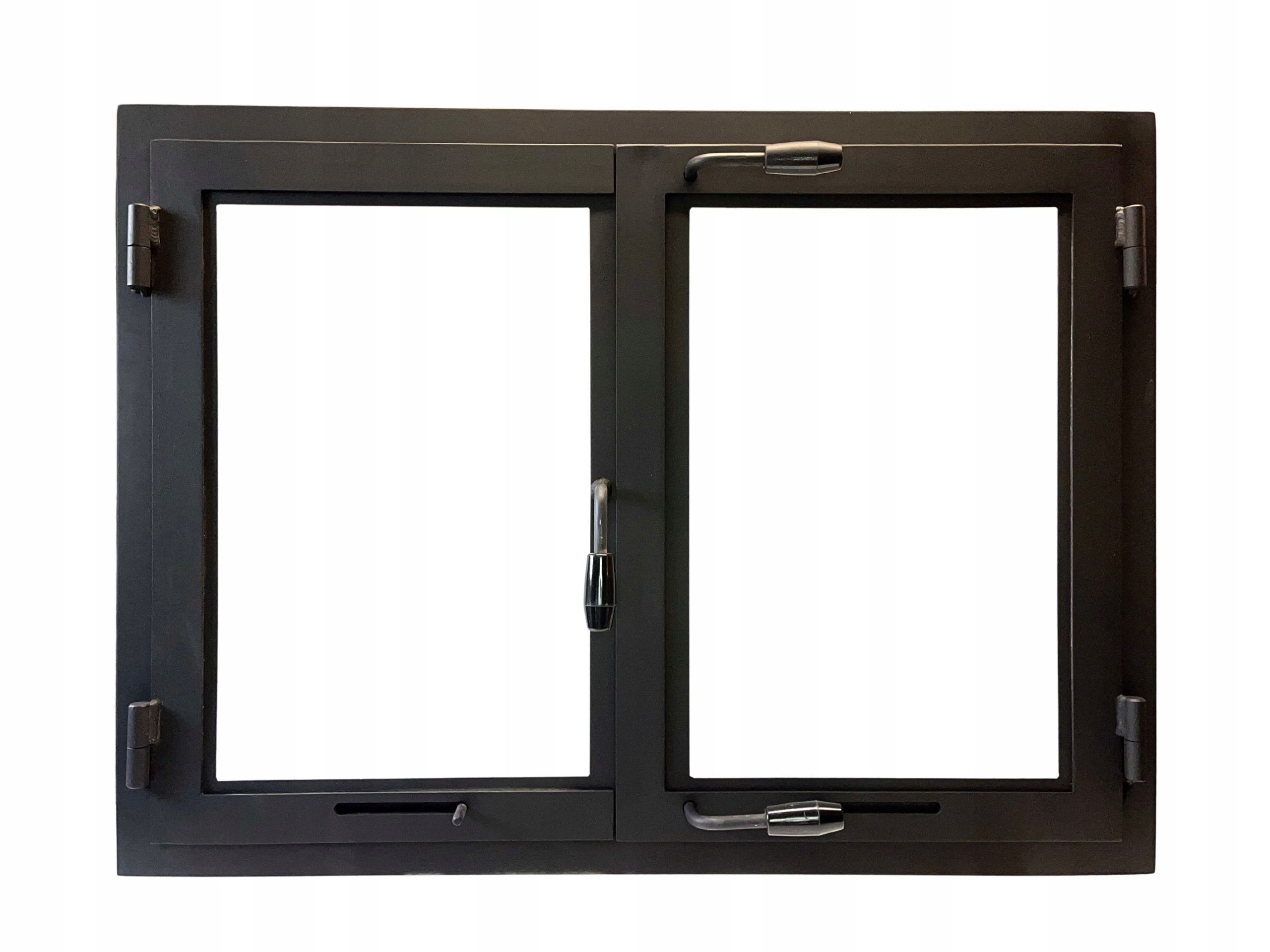 Dvierka rámu do krbu a pece dvojkrídlové s prírubou 77 cm x 55 cm