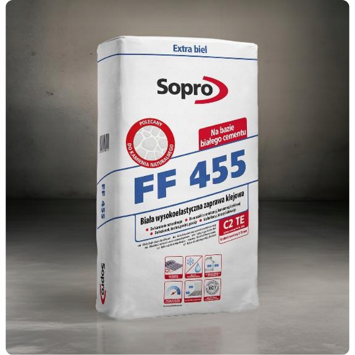 Zaprawa Klejowa Uniwersalna Wysokoelastyczna SOPRO FF 455 25 kg Marka Sopro