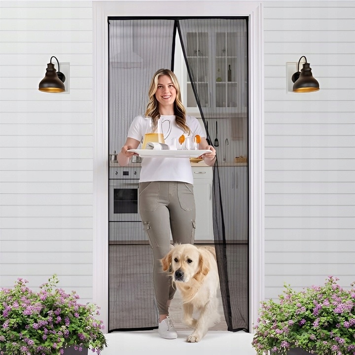 MOSKITIERA NA DRZWI OKNO BALKONOWE BALKON Z MAGNESAMI 210X100 MAGNETYCZNA Marka bez marki