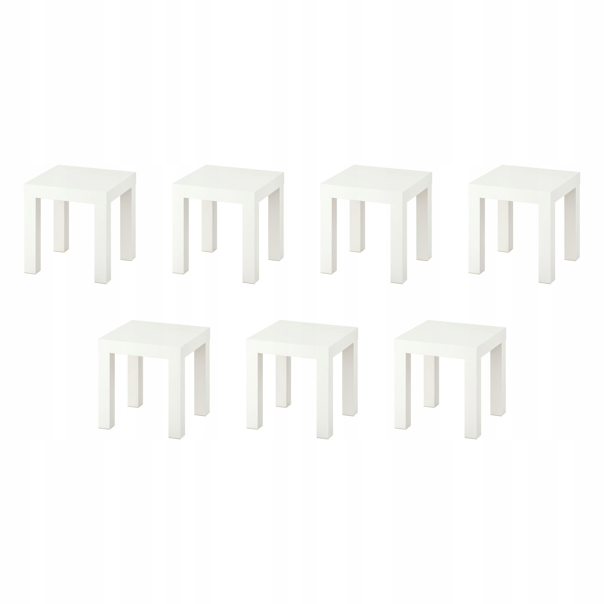 7 ks Stolek Lack Bílý 35x35 cm Ideální pro malé interiéry