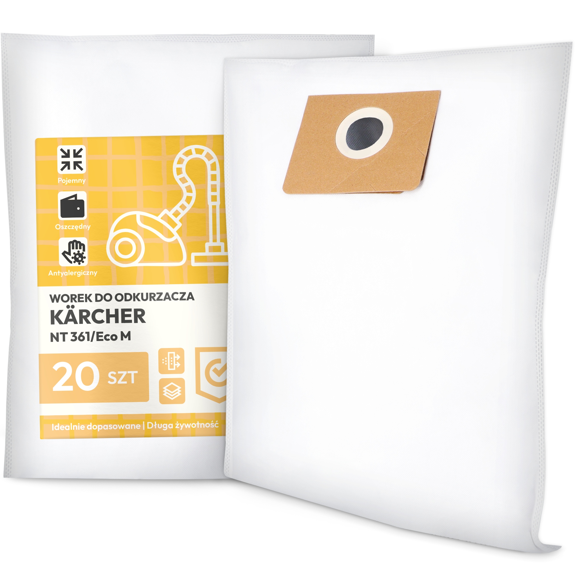 20 x Sáček Do Vysavače Kärcher Nt 361/Eco M Syntetický Sáček G9