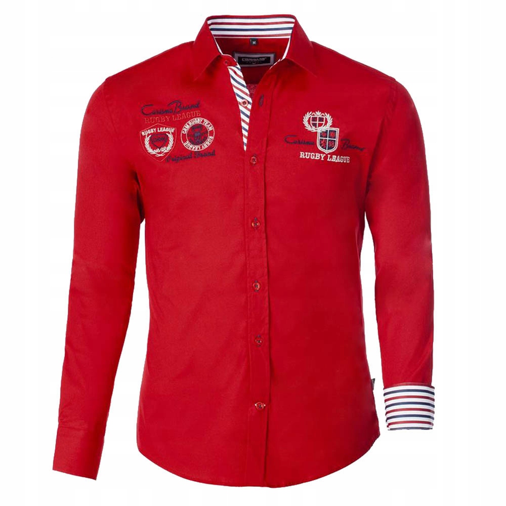 Carisma košile pánská 8004 dlouhý rukáv slim fit 3XL červená